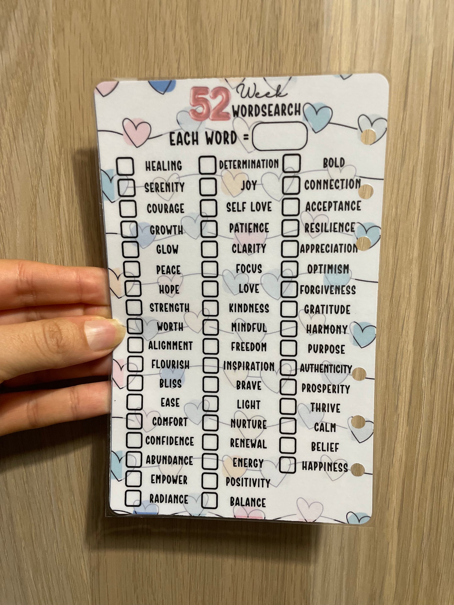 52 Week Wordsearch Dashboard