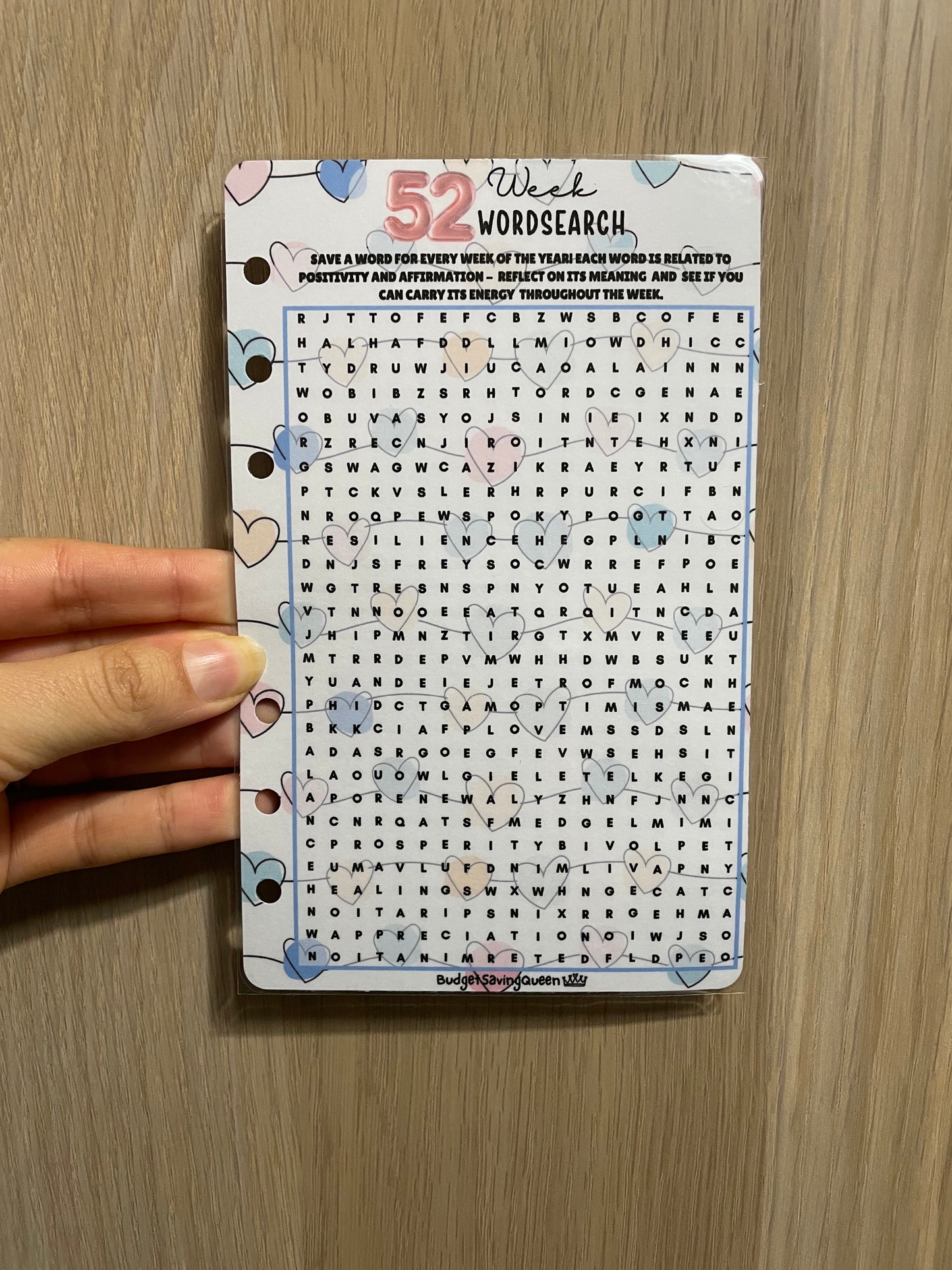 52 Week Wordsearch Dashboard