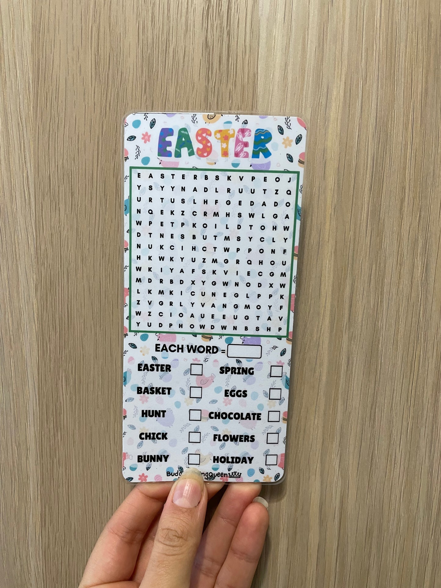 Easter Wordsearch Savings Challenge Game