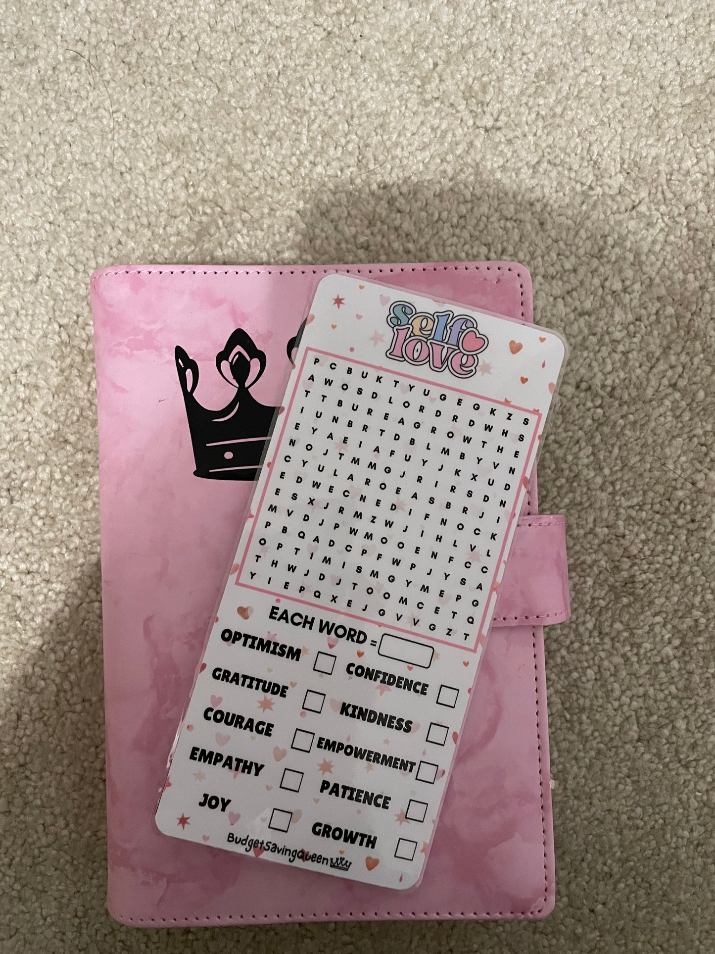 Self Love Wordsearch Savings Challenge Game