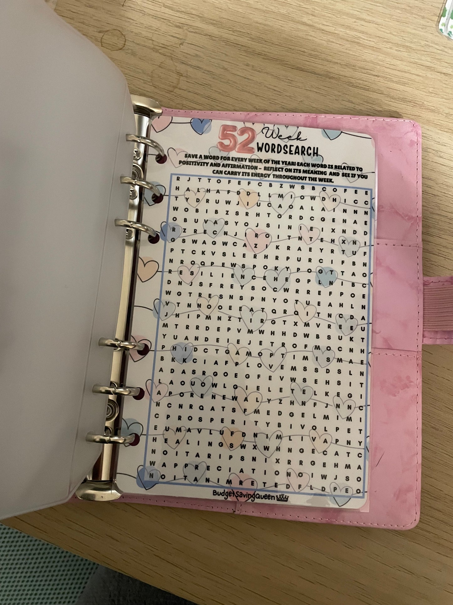 52 Week Wordsearch Dashboard