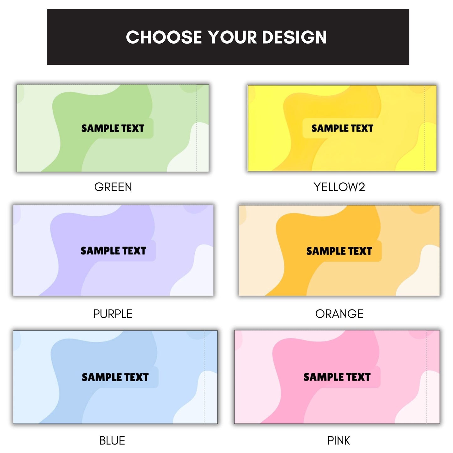 Wavy Pattern Personalisable Display Inserts