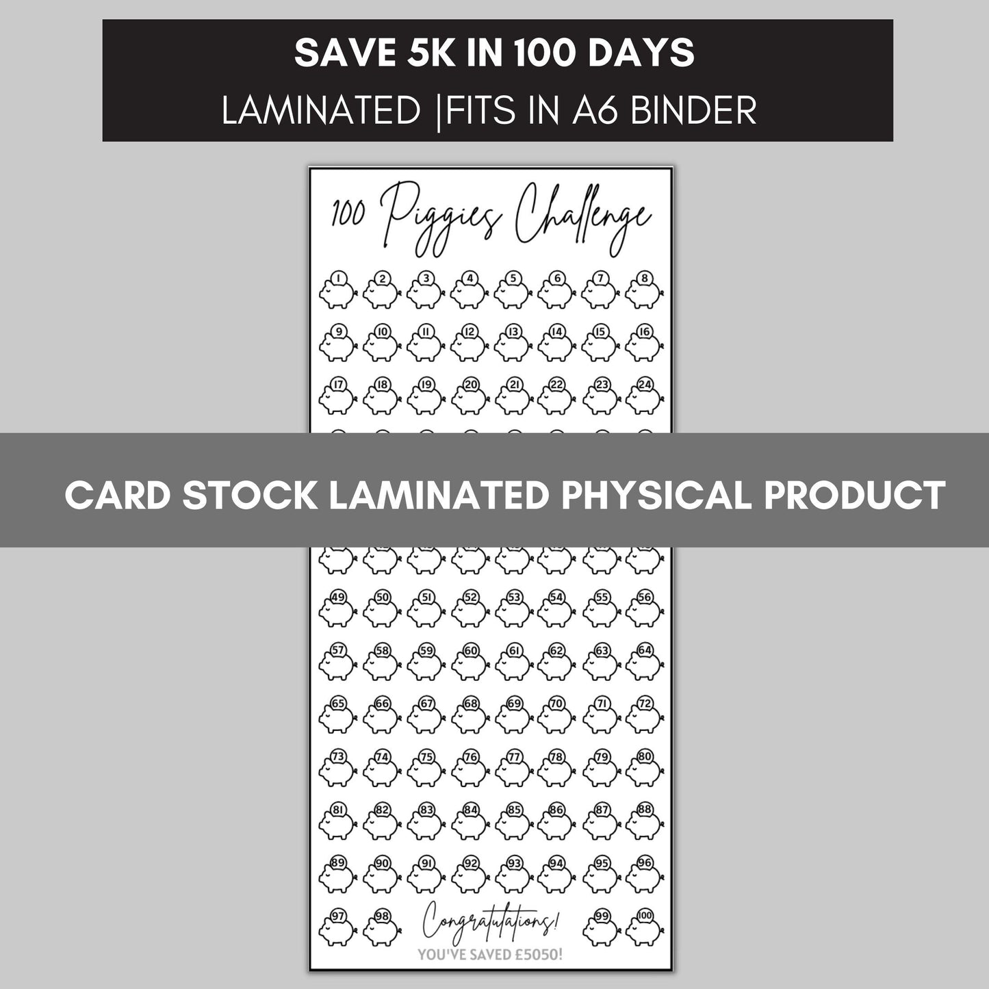 100 Piggies Savings Challenge