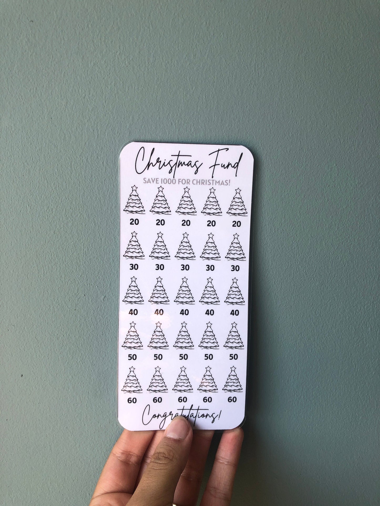 Christmas Savings Tracker Set (Black & White)