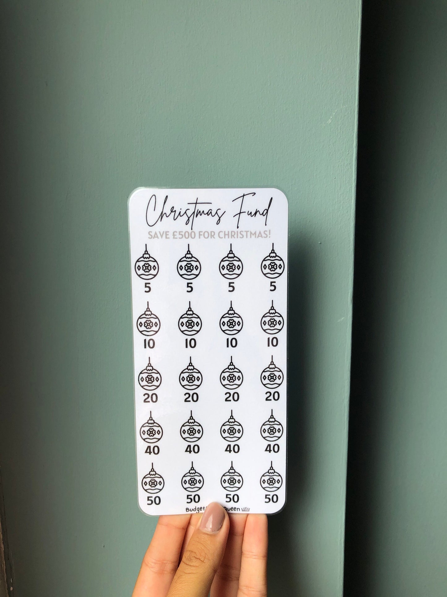 Christmas Savings Tracker Set (Black & White)