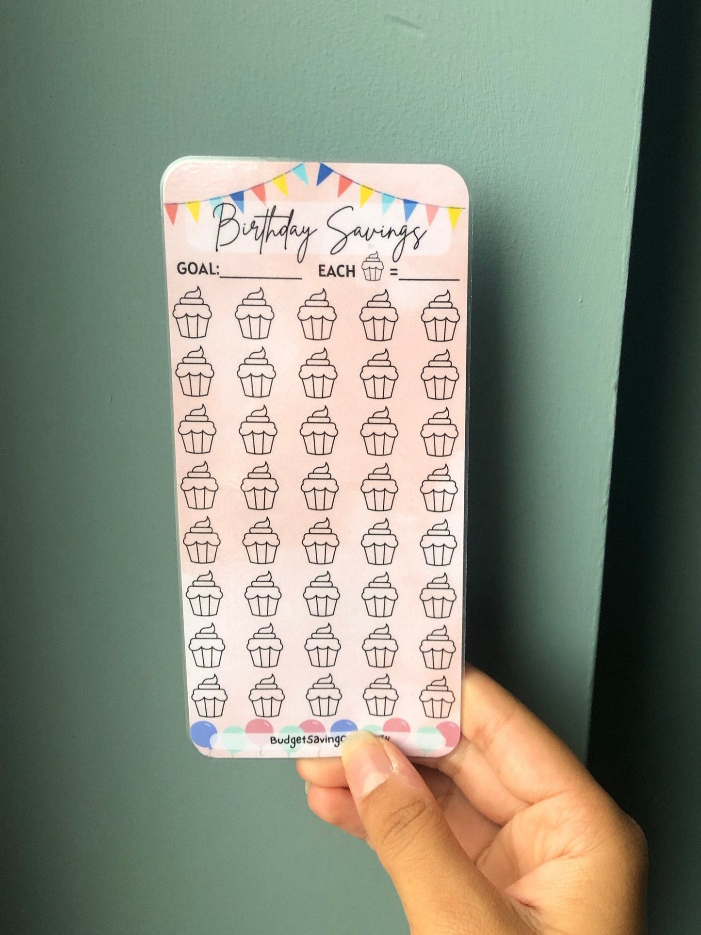 Birthday Savings Challenge (Pink/Blue)