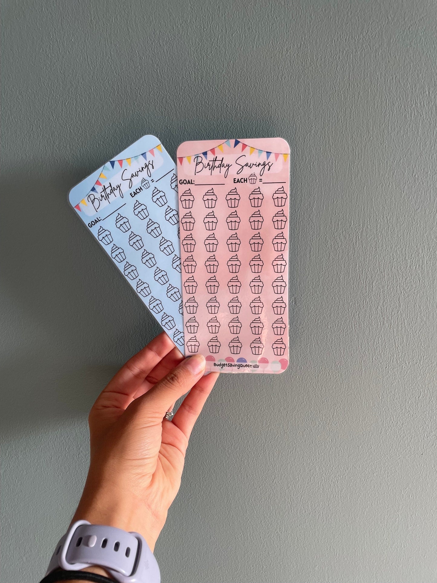 Birthday Savings Challenge (Pink/Blue)