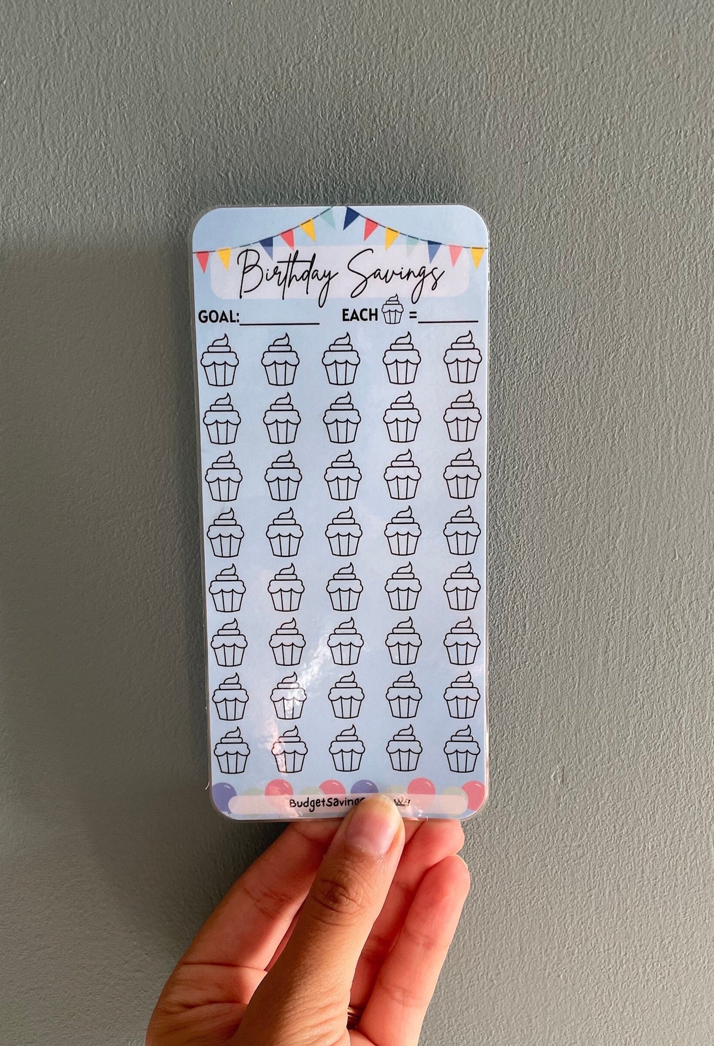 Birthday Savings Challenge (Pink/Blue)