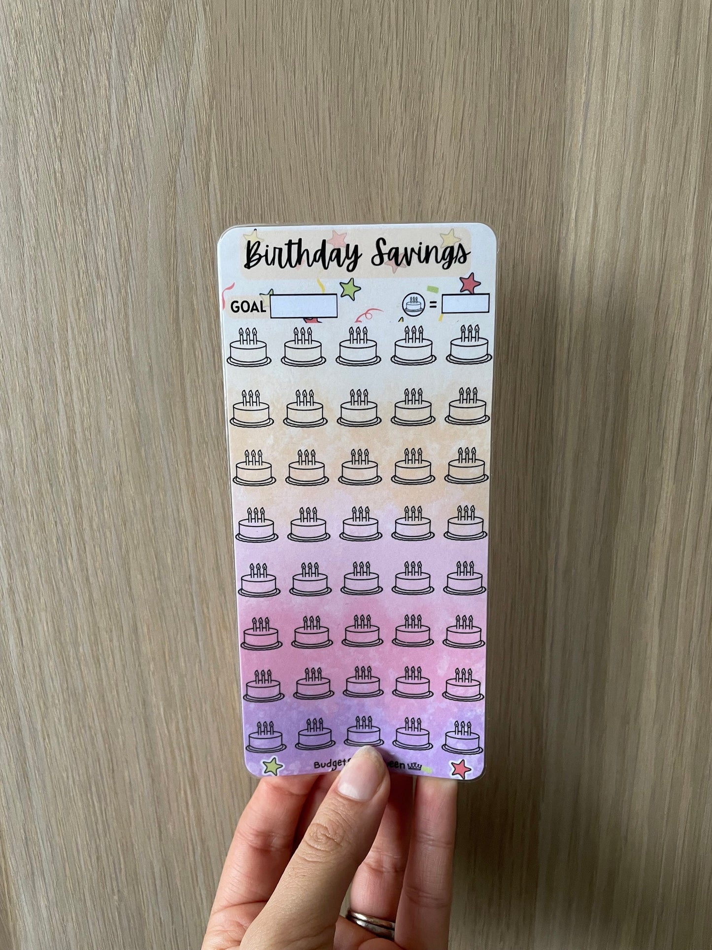 Birthday Savings Challenge (Colourful)