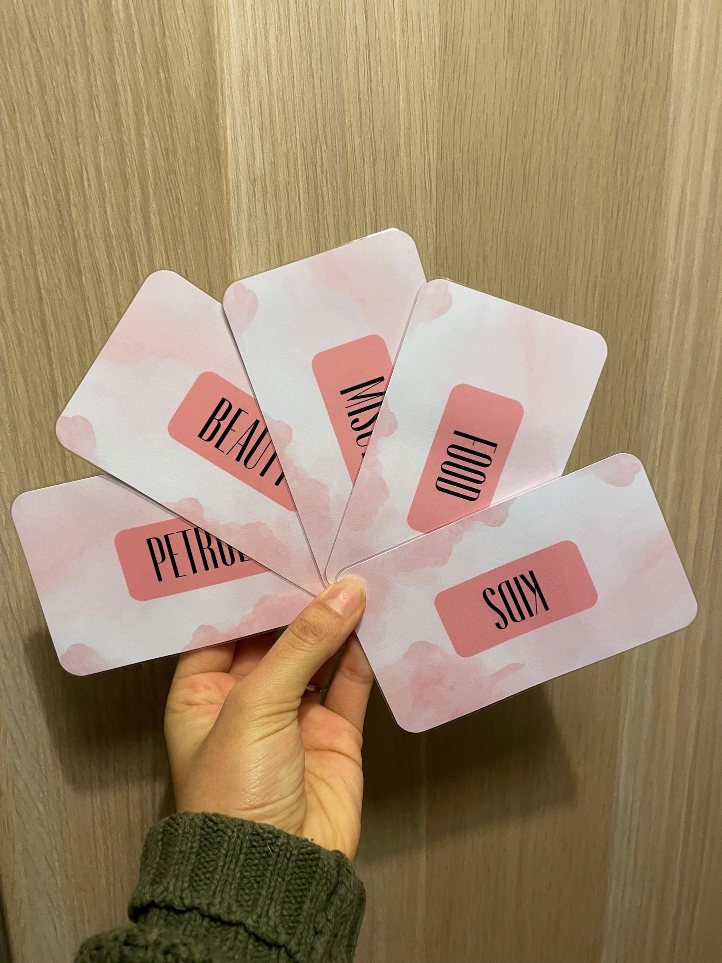 Pink Personalisable Display Inserts