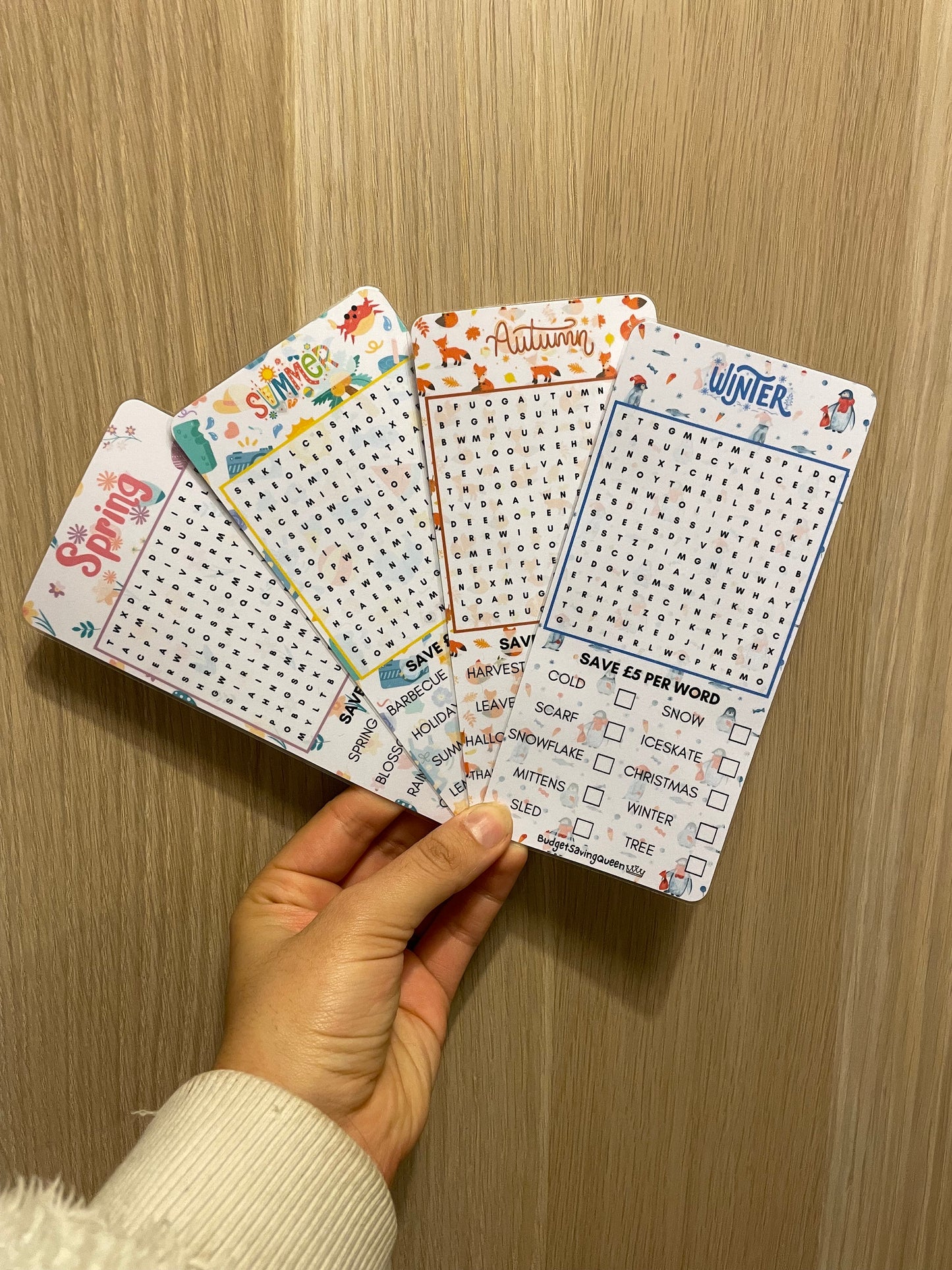 Four Seasons Wordsearch Savings Challenge Game