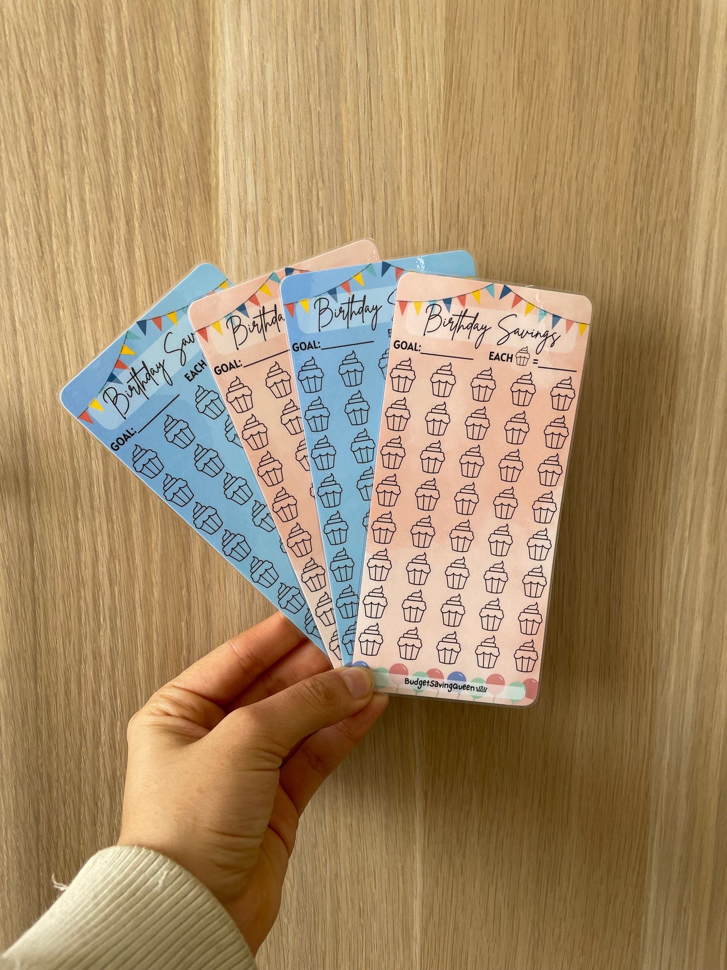 Birthday Savings Challenge (Pink/Blue)