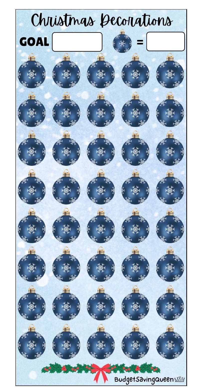 Christmas Decorations Savings Tracker