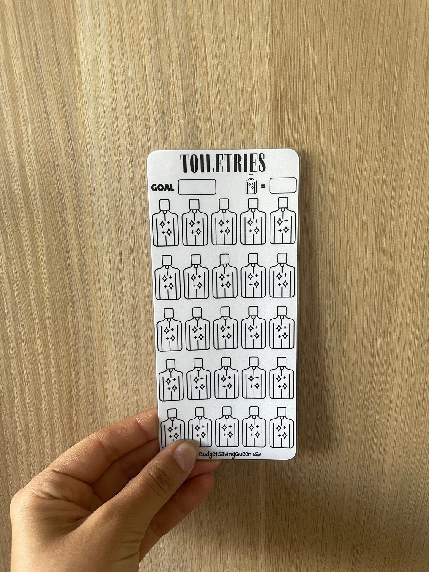 Men’s Toiletries Saving Tracker