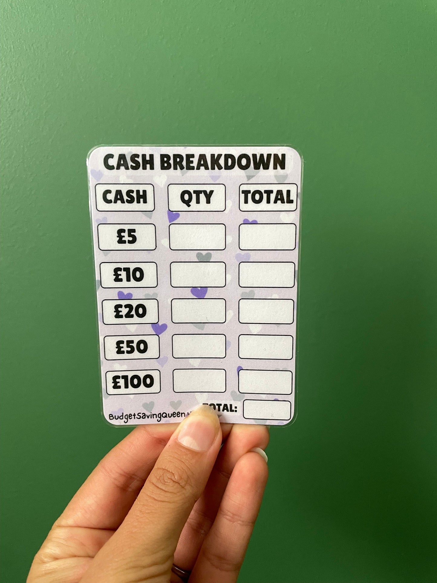 Cash Breakdown Cards