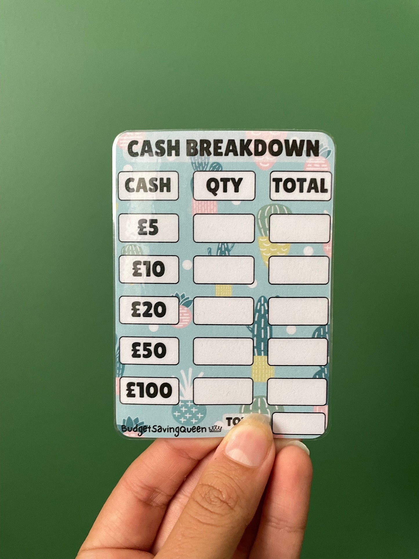 Cash Breakdown Cards