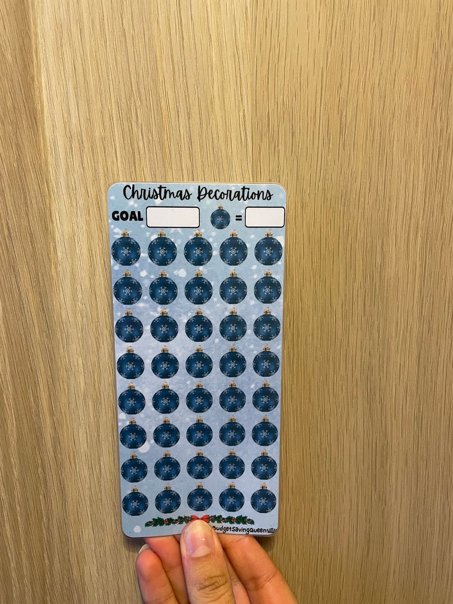 Christmas Decorations Savings Tracker