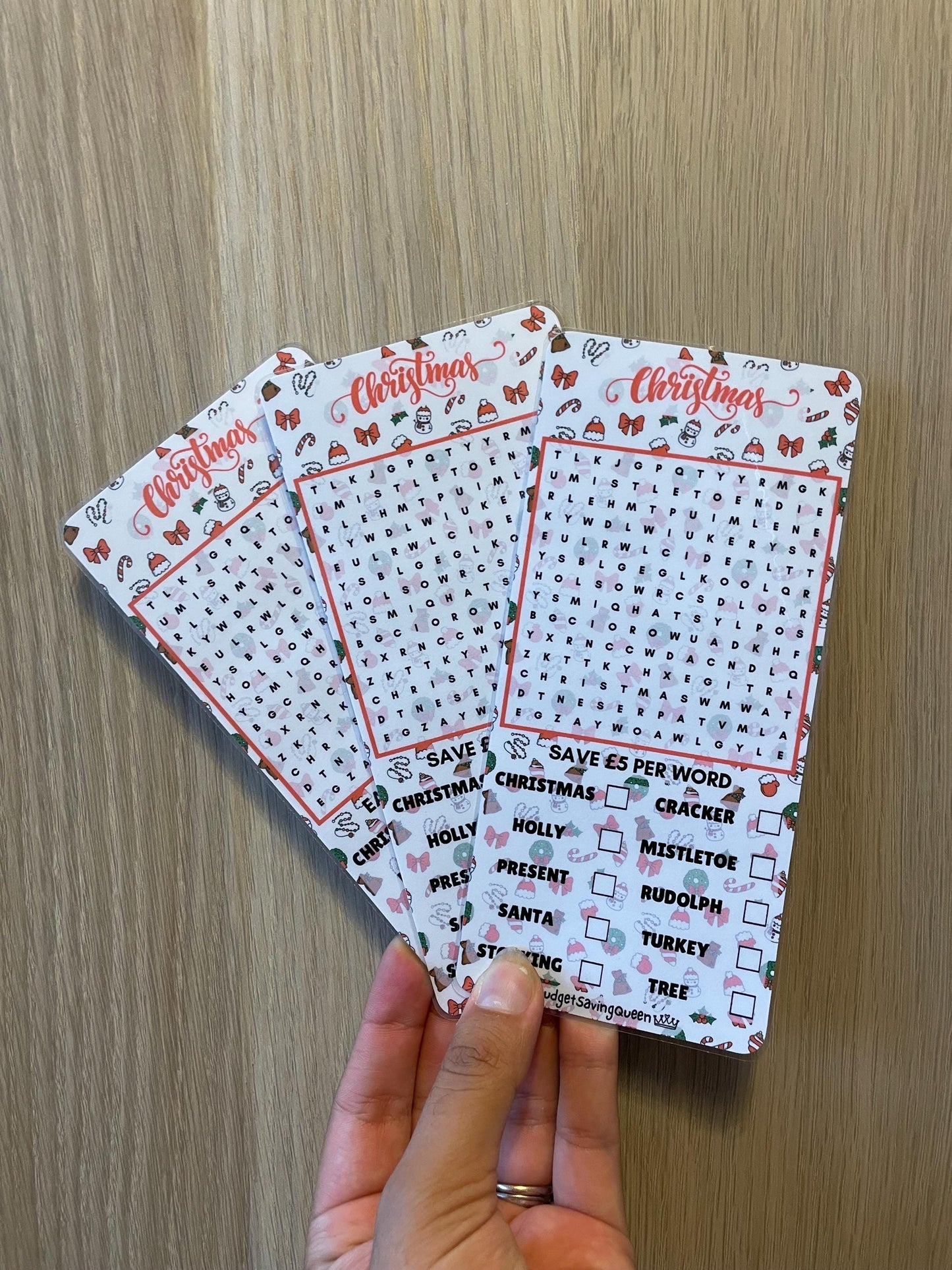 Christmas Wordsearch Savings Challenge Game