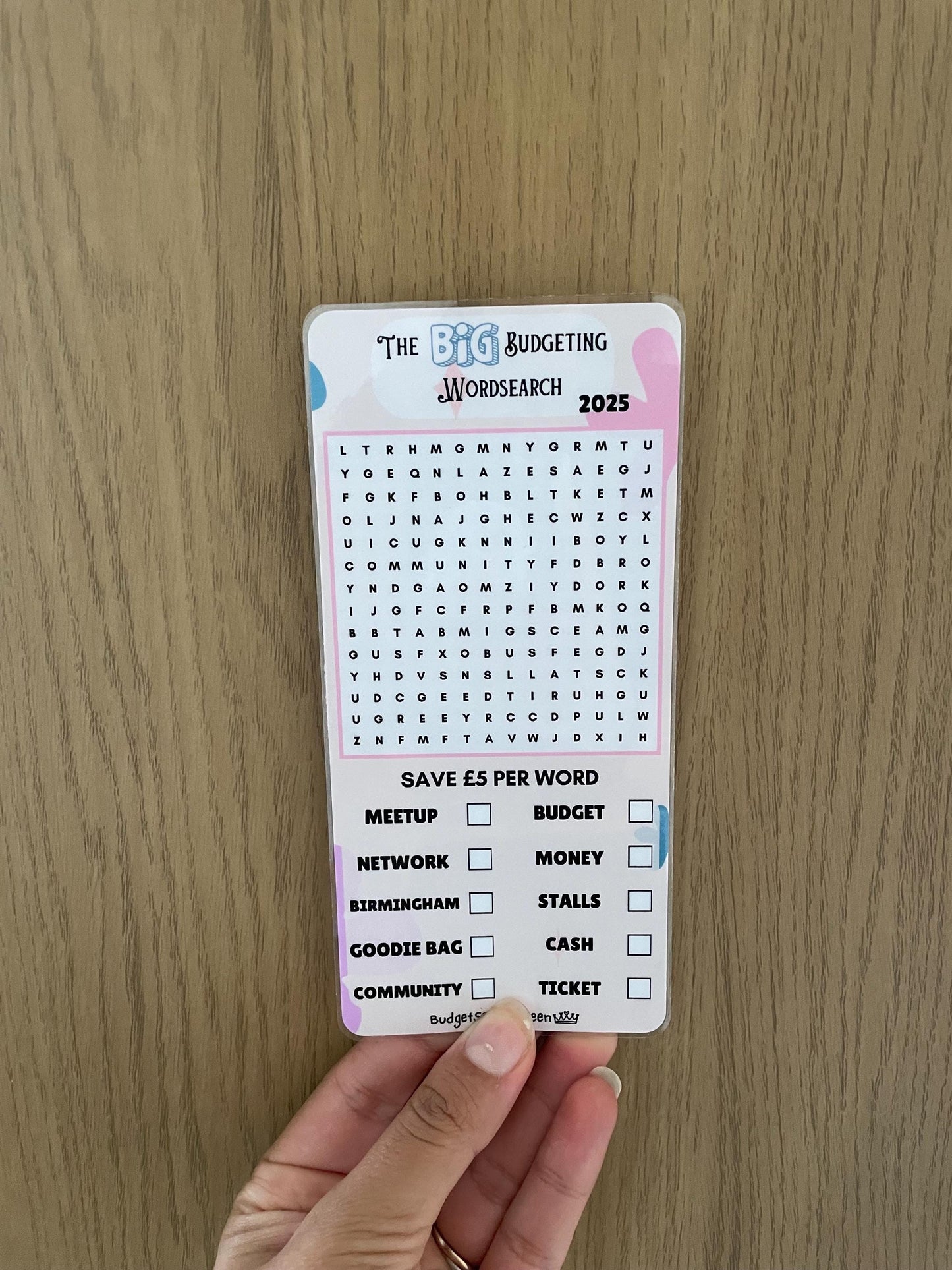 The Big Budgeting Wordsearch (BBMU) Savings Challenge Game