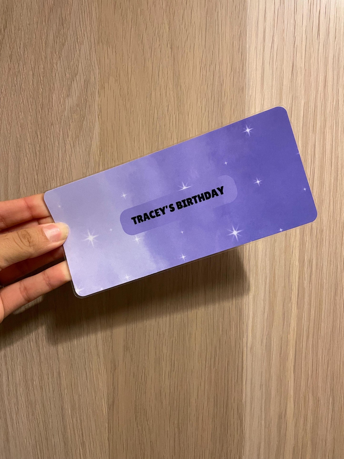 Starry Personalisable Colourful Display Insert
