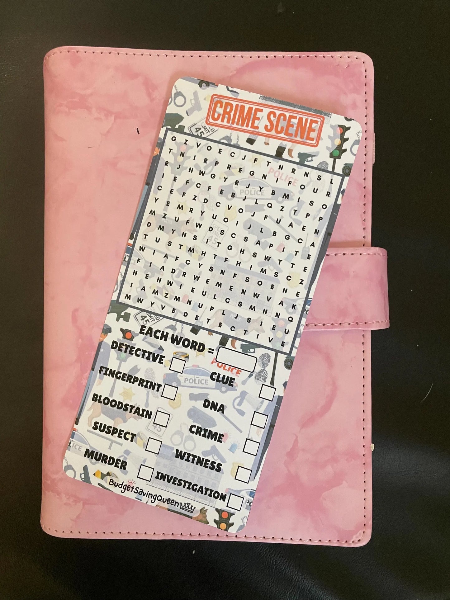 Crime Scene Wordsearch Savings Challenge Game