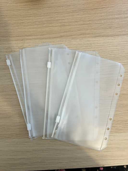 A6 Clear Zipped Envelopes